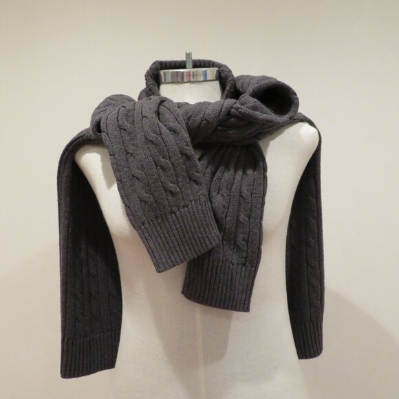 Men XL Gray Sweater Old Navy Pullover Cotton Classic Casual Crew Neck Cable Knit - Picture 13 of 16